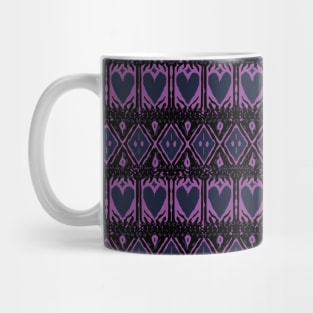 Croatian Traditional Pattern Purple Heart Mug